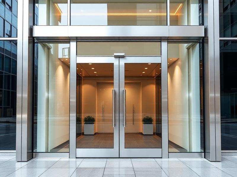 Professional aluminum doors installation Los Angeles - Commercial door service by Diamond Doors example 1