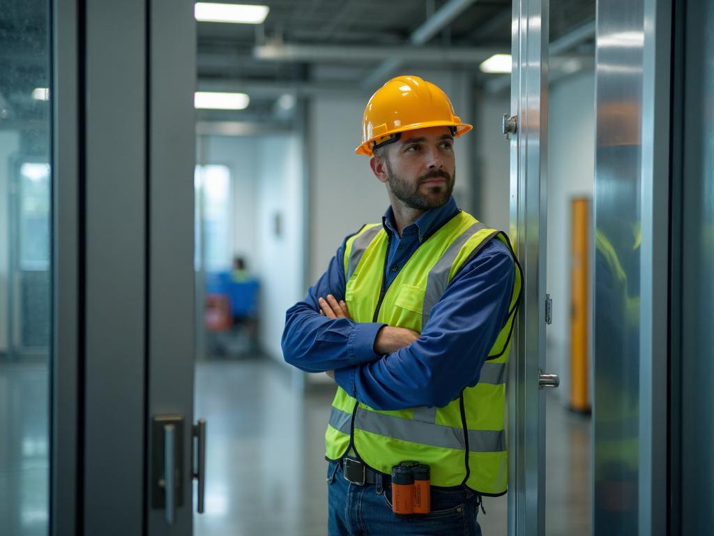 3. Quality Inspection - Professional commercial door installation process by Diamond Doors Los Angeles